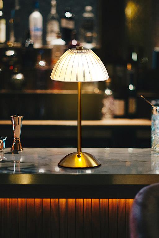 Fancy Shade LED Table Light - Gold