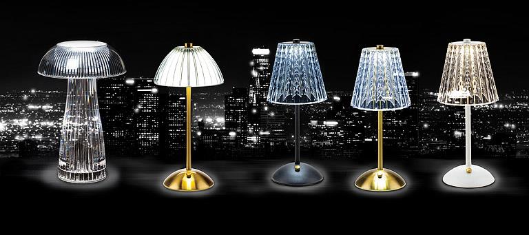 Crystal Shade LED Table Light - White