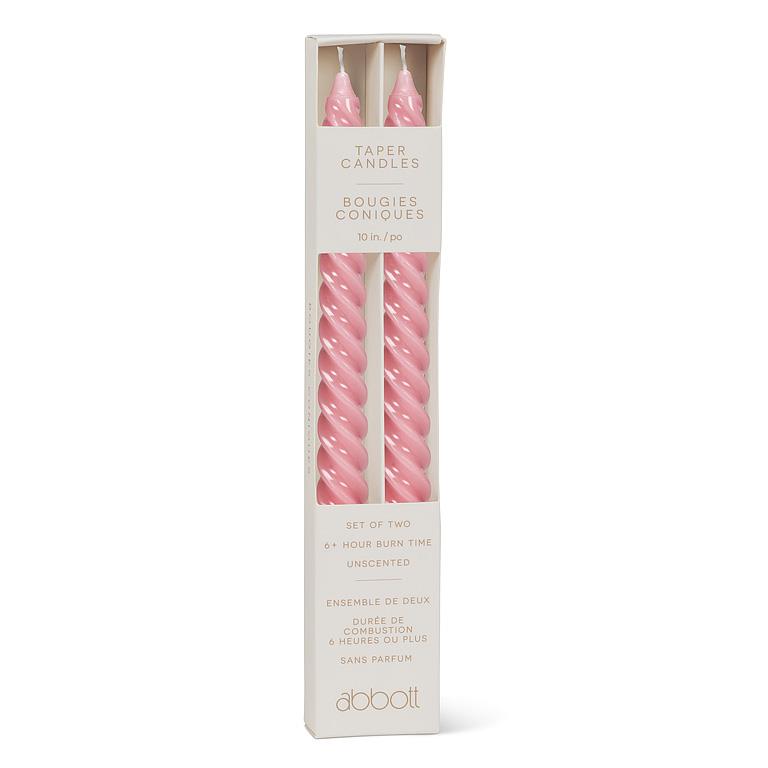 Tight Spiral Candle - Pink