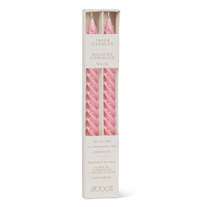 Tight Spiral Candle - Pink