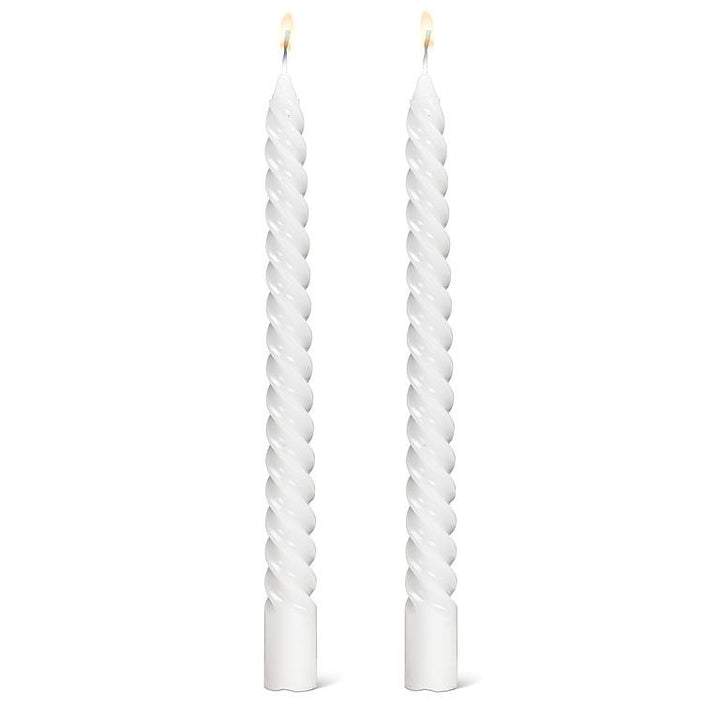 Tight Spiral Candle - White
