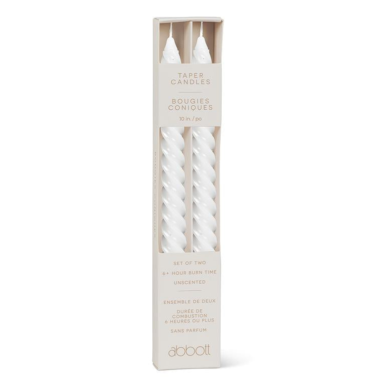 Tight Spiral Candle - White