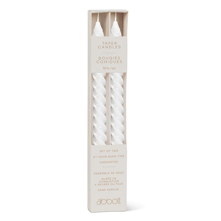 Tight Spiral Candle - White