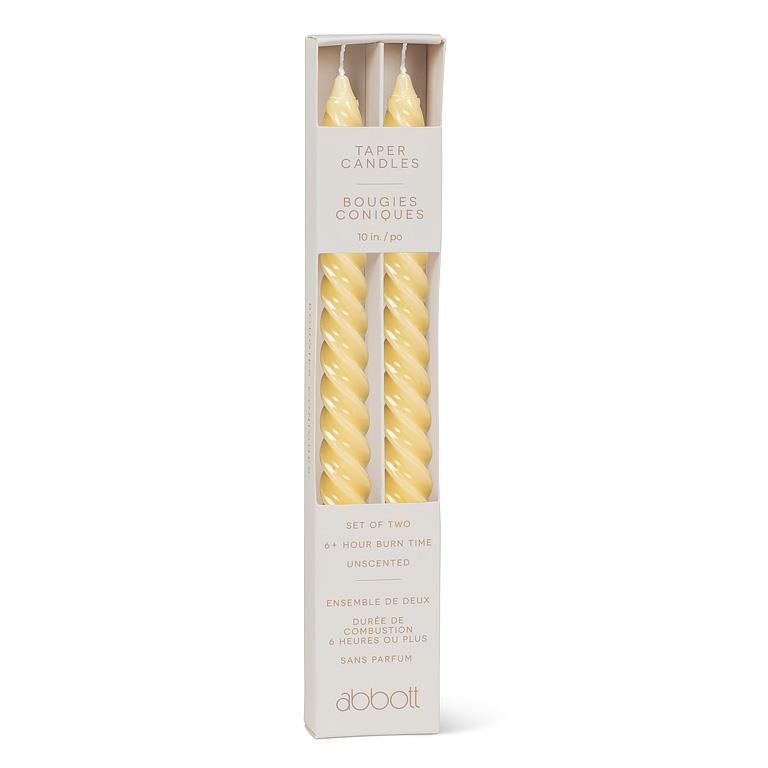 Tight Spiral Candle - Yellow