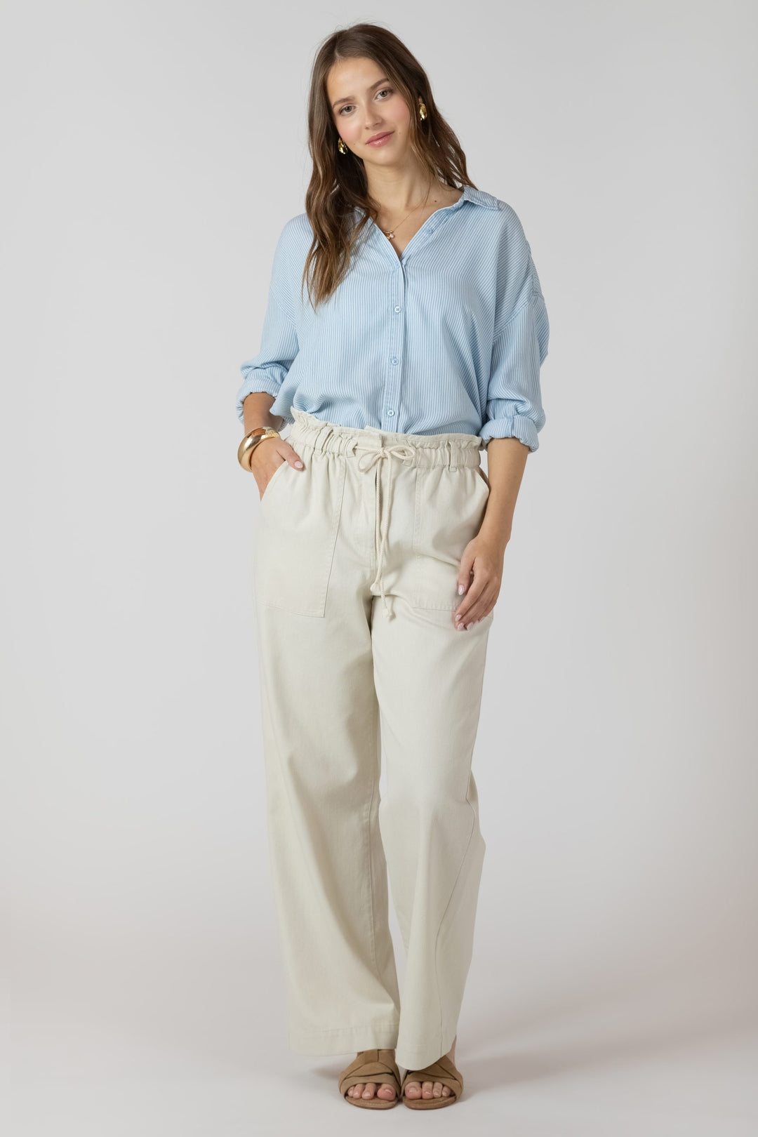 Dex Wide Leg Pant - Natural Wash