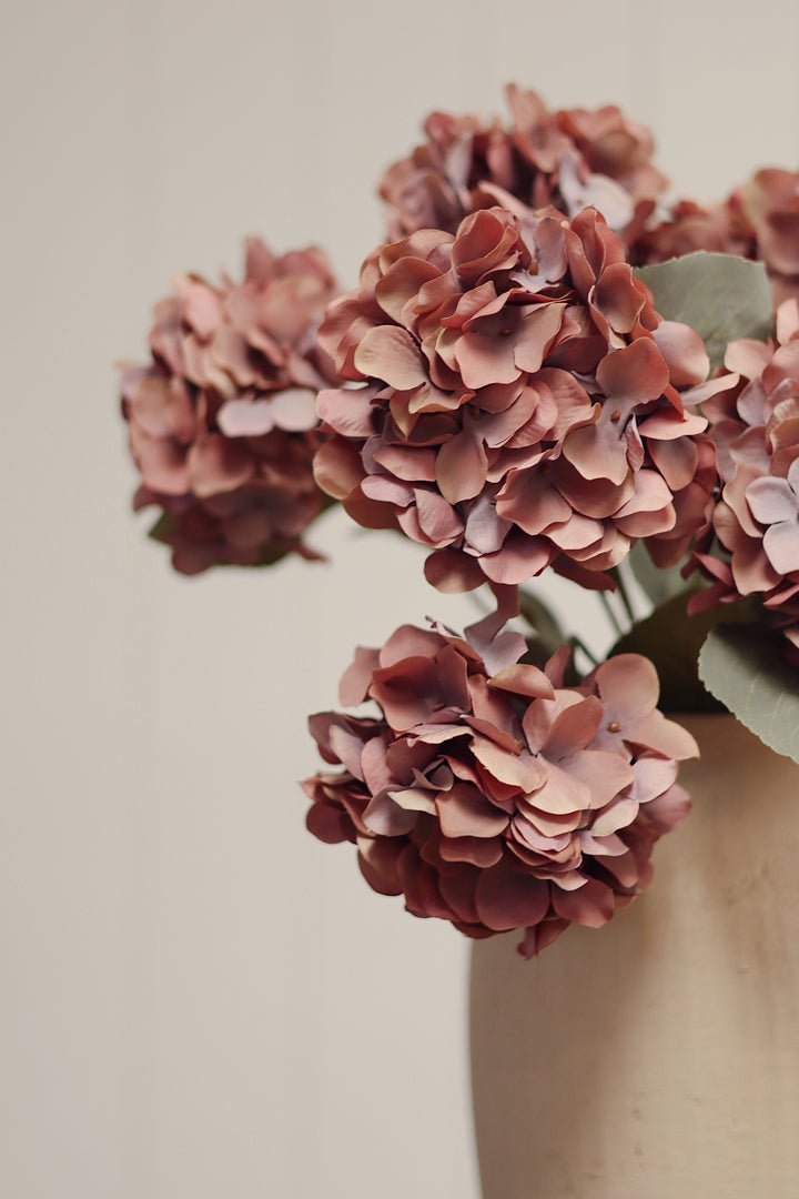 Autumn Hydrangea Spray - Dusty Pink
