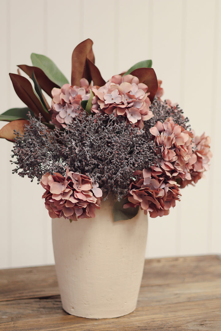 Autumn Hydrangea Spray - Dusty Pink
