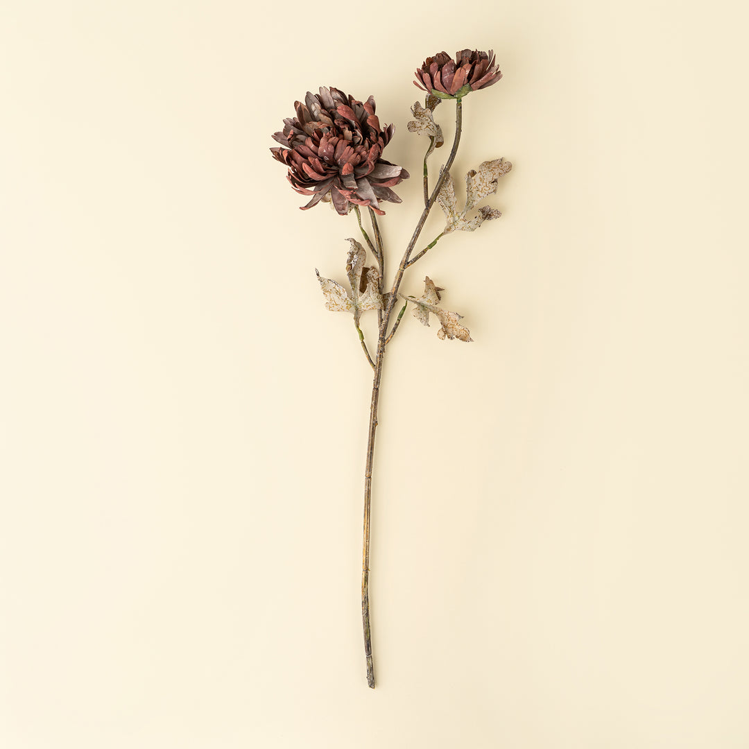 Blooming Dahlia Spray - Burgundy