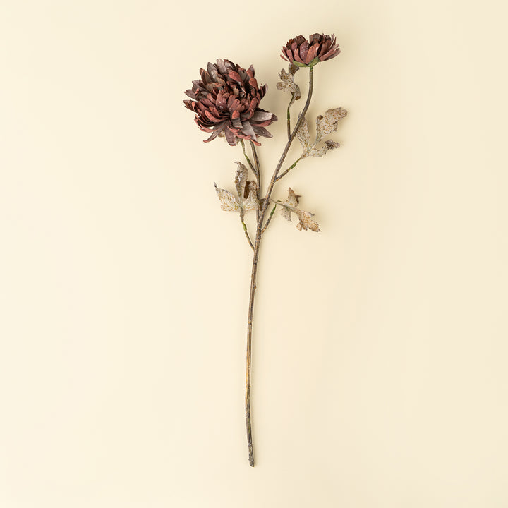 Blooming Dahlia Spray - Burgundy