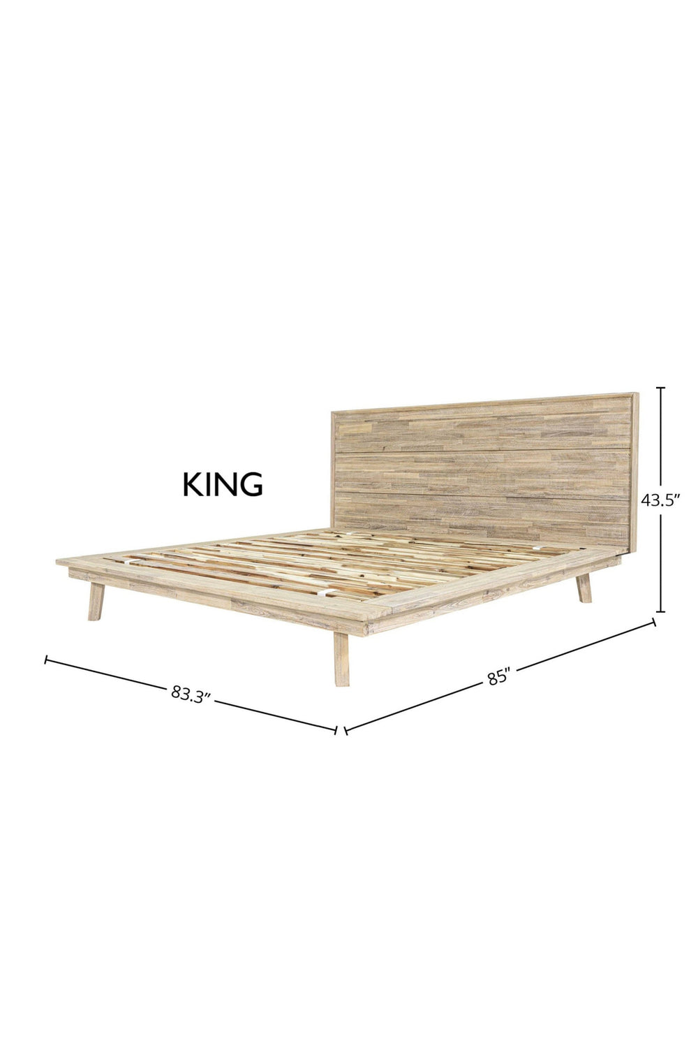 Gia King Bed - Light Driftwood