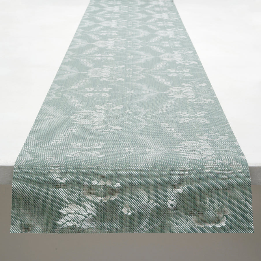 Chilewich Damask Table Runner, Abalone - 14" X 72"