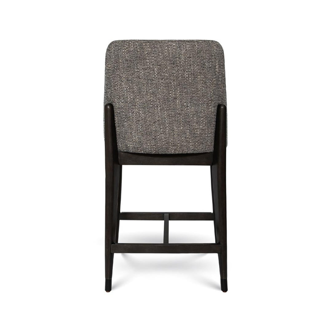 Fawcett Counter Stool - Pepper Fabric With Black Wood