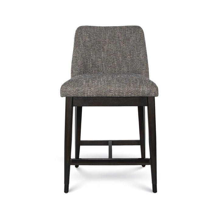 Fawcett Counter Stool - Pepper Fabric With Black Wood