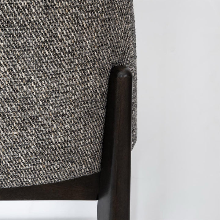Fawcett Counter Stool - Pepper Fabric With Black Wood