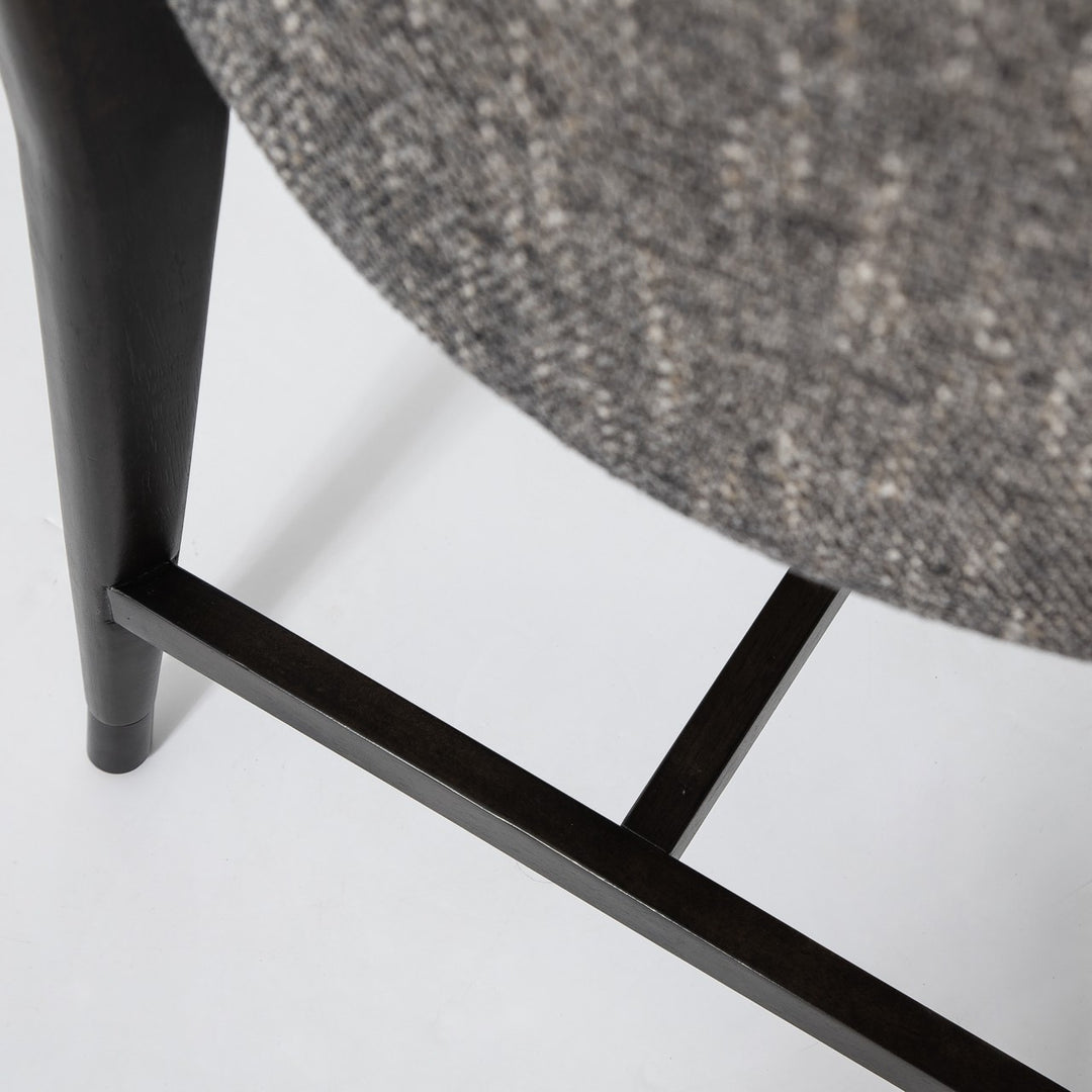 Fawcett Counter Stool - Pepper Fabric With Black Wood