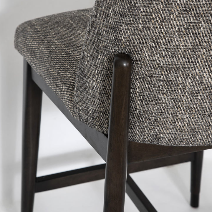Fawcett Counter Stool - Pepper Fabric With Black Wood