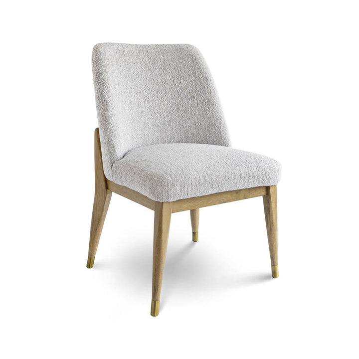 Fawcett Dining Chair - Taupe Boucle With Salted Oak Frame