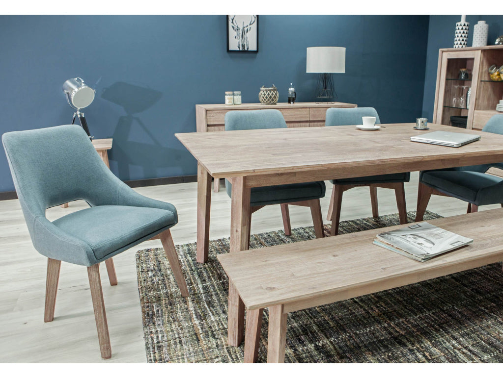 Gia Large Extension Dining Table 71"L (102.4"L With Leaf) - Driftwood