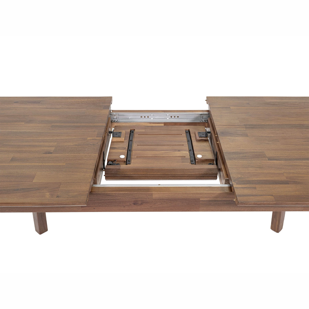 Gia Extension Dining Table 71"L (102.4"L With 2 leaves) - Warm Pecan