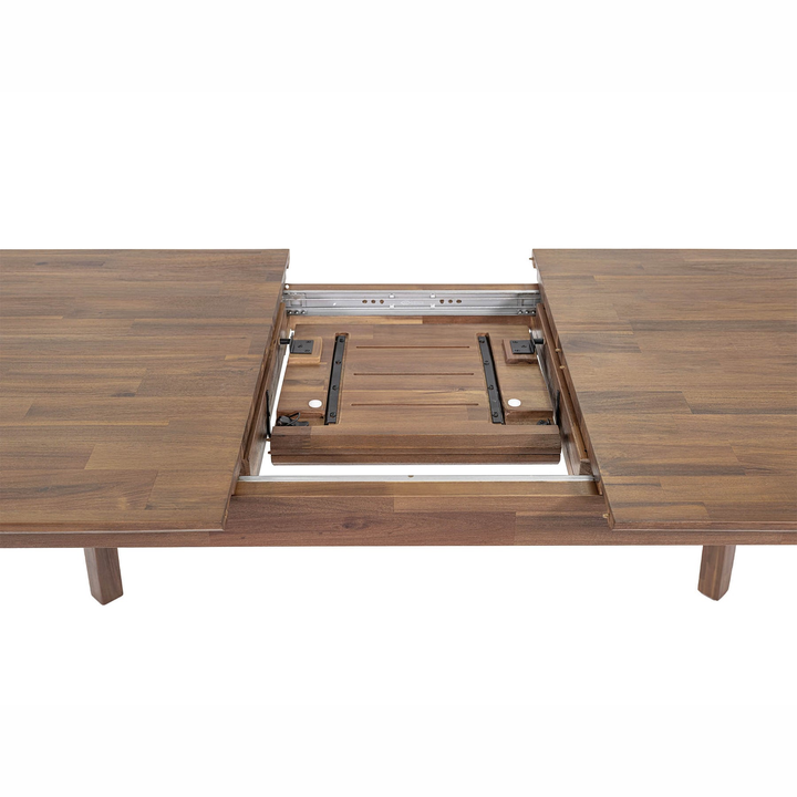 Gia Extension Dining Table 71"L (102.4"L With 2 leaves) - Warm Pecan