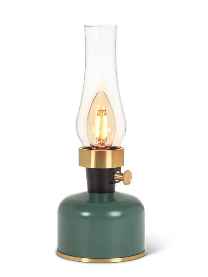 Lantern LED Lamp with Chimney - Green