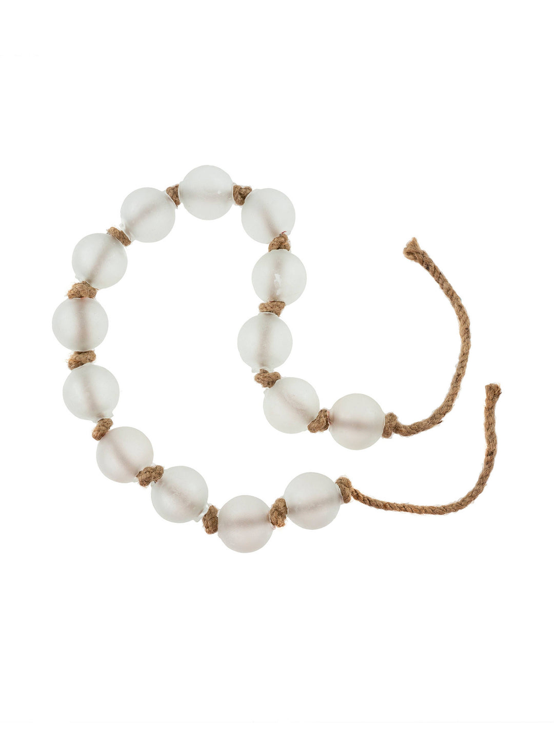 Beach Glass Beads - White