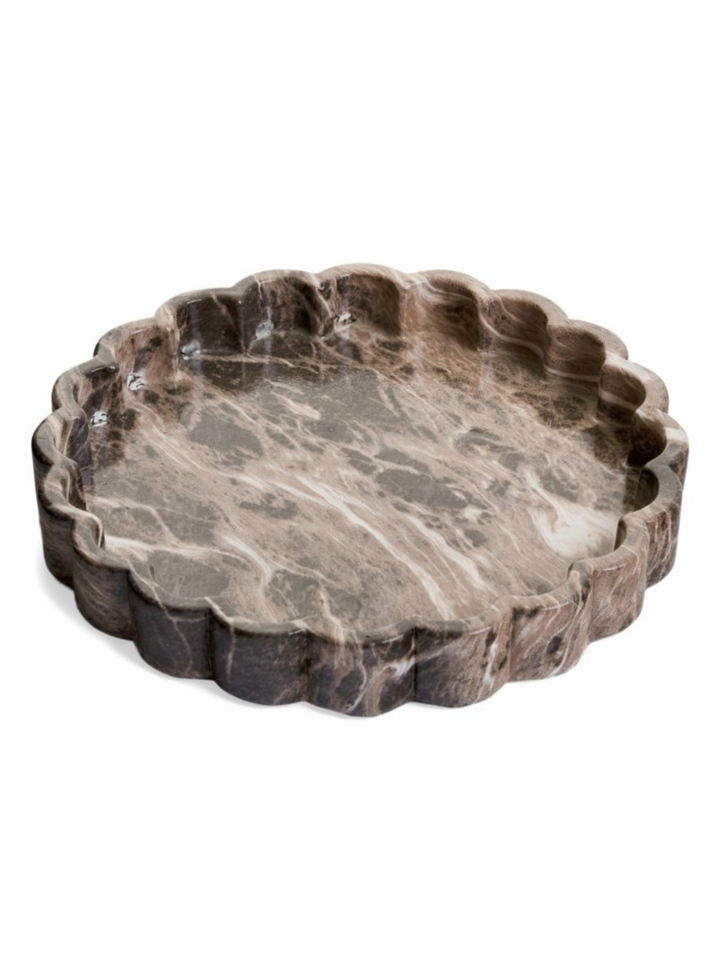 Round Scallop Edge Tray - 8" Diameter