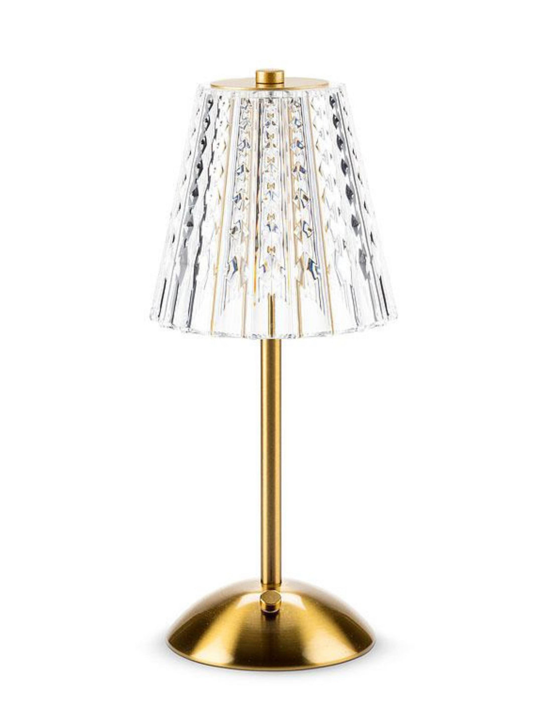 Crystal Shade LED Table Light - Gold