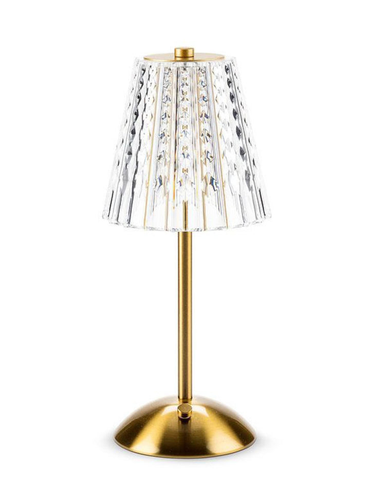 Crystal Shade LED Table Light - Gold