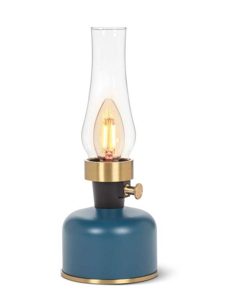 Lantern LED Lamp with Chimney - Blue