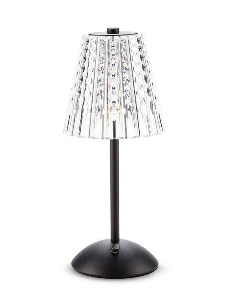 Crystal Shade LED Table Light - Black