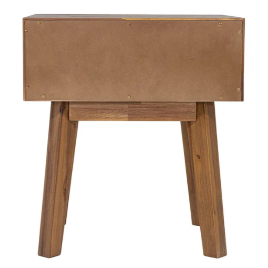 Gia 1 Drawer Nightstand - Warm Pecan
