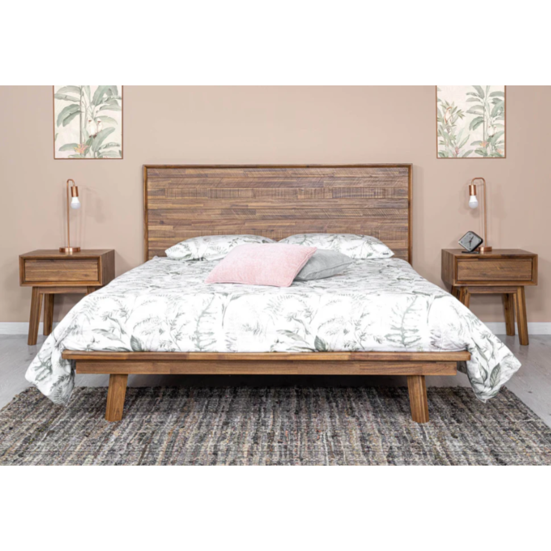 Gia 1 Drawer Nightstand - Warm Pecan