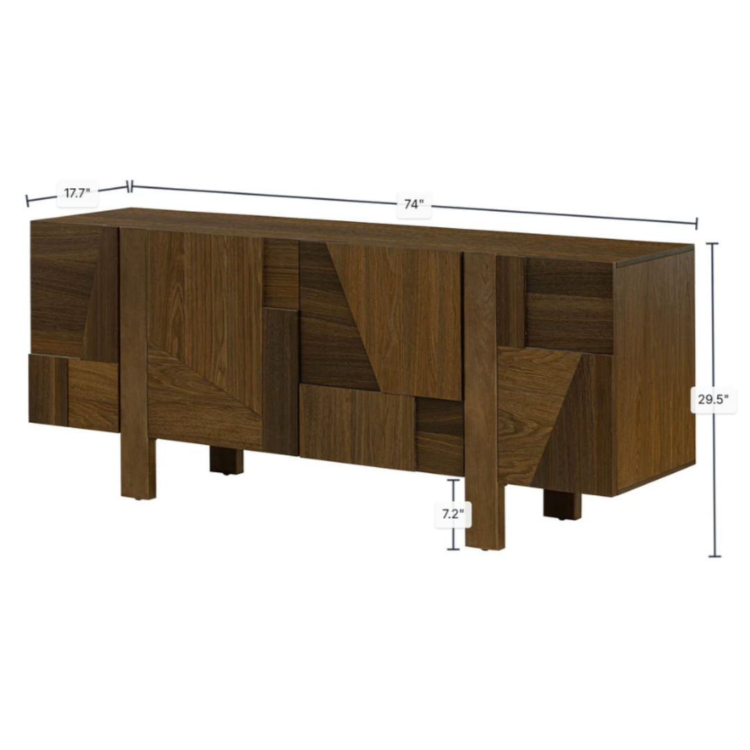 Abstract 4 Door Sideboard