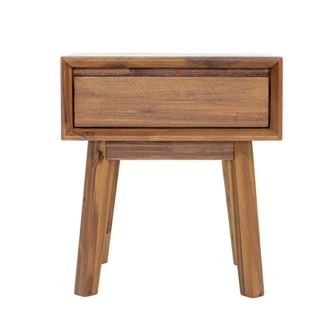 Gia 1 Drawer Nightstand - Warm Pecan