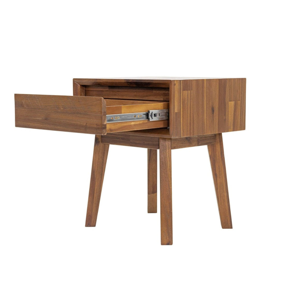 Gia 1 Drawer Nightstand - Warm Pecan