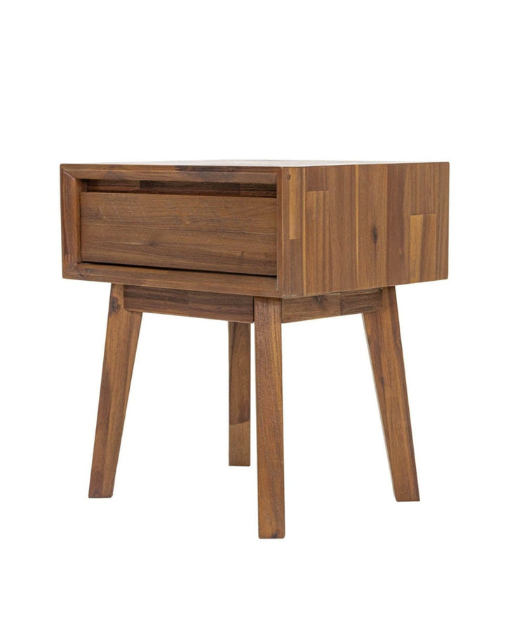 Gia 1 Drawer Nightstand - Warm Pecan