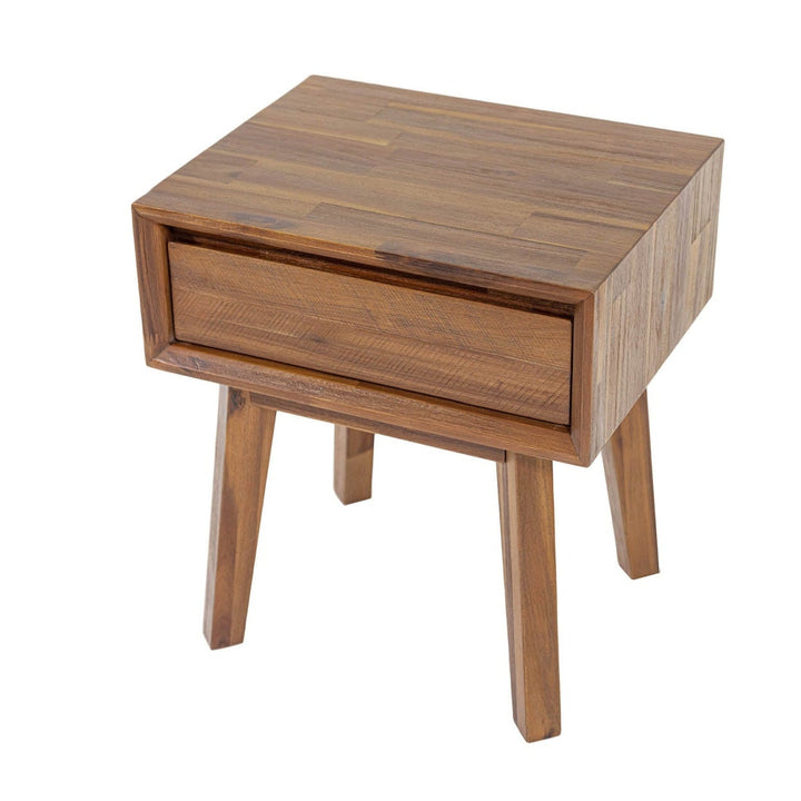 Gia 1 Drawer Nightstand - Warm Pecan