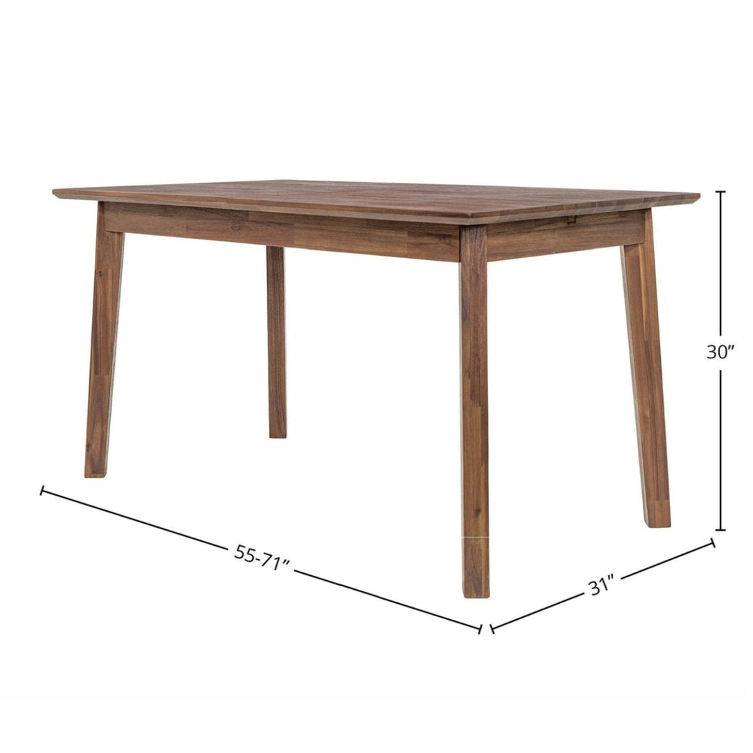 Gia Small Extension Dining Table - 55" (71"L With leaf) - Warm Pecan
