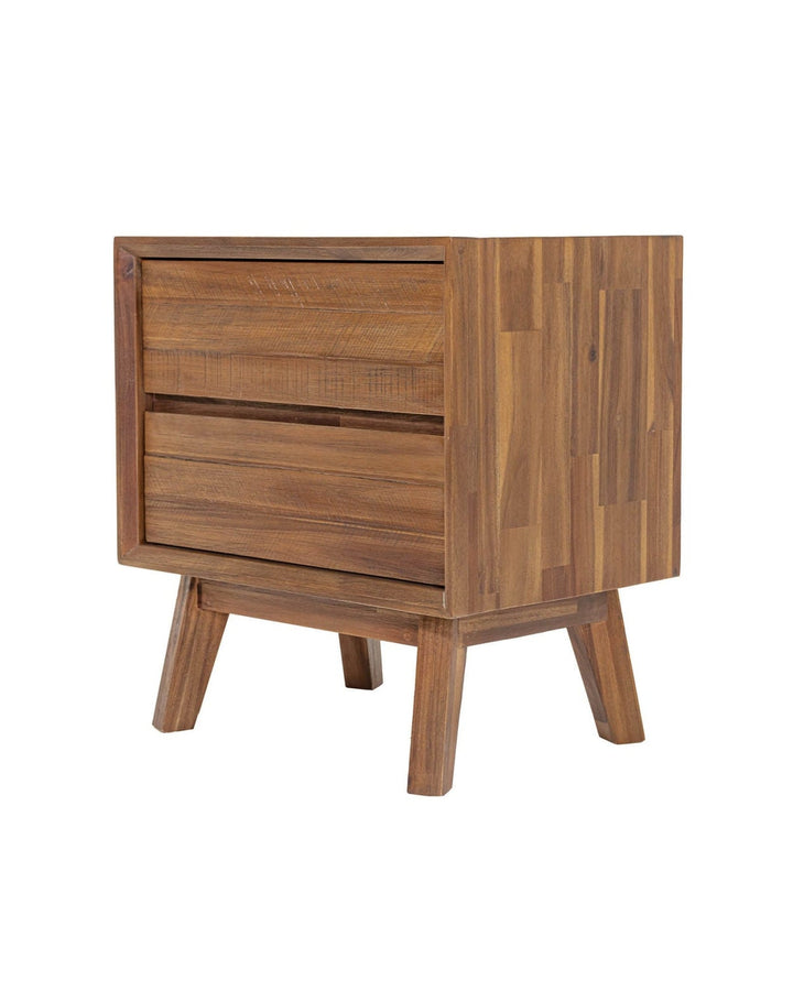 Gia 2 Drawer Nightstand - Warm Pecan