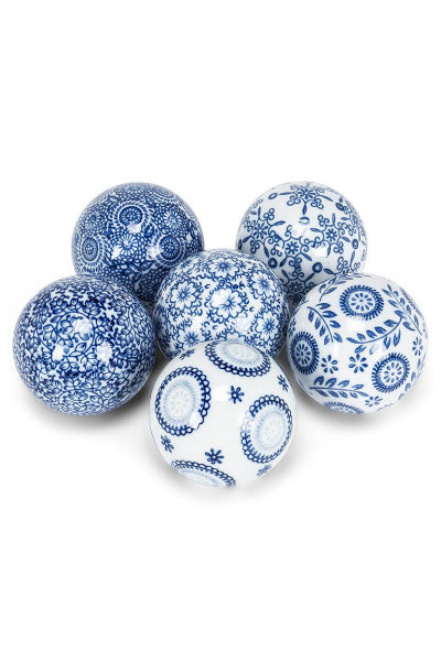 Blue and White Decorative Porcelain Balls