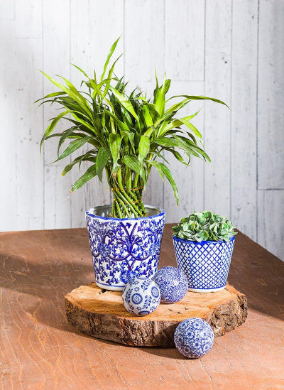 Blue and White Decorative Porcelain Balls