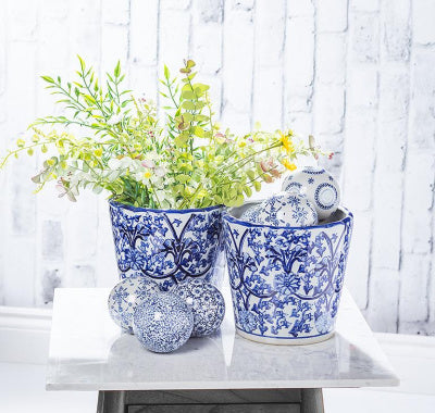 Blue and White Decorative Porcelain Balls