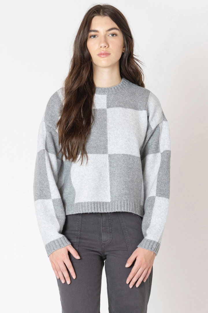 Dex Colorblock Sweater - Heather Grey