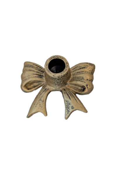 Cast Iron Bow Candle Holder