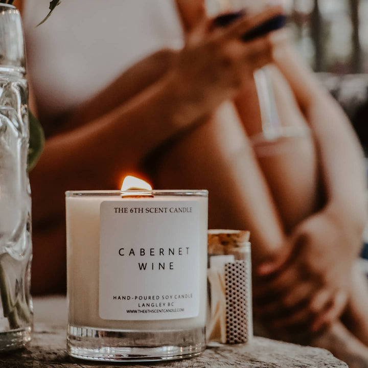 The 6th Scent Candle - Cabernet Wine With Wood Wick