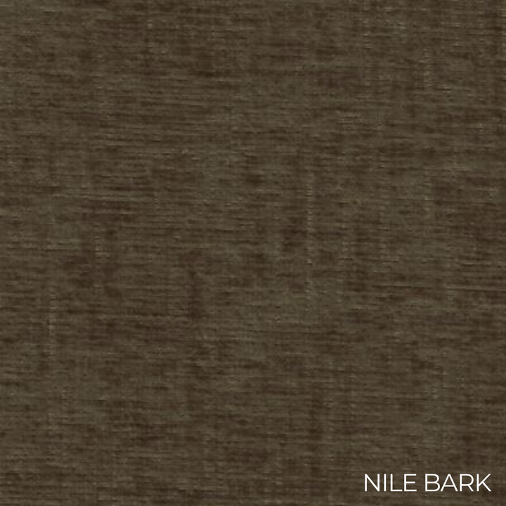Nile Bark fabric swatch with a textured brown pattern