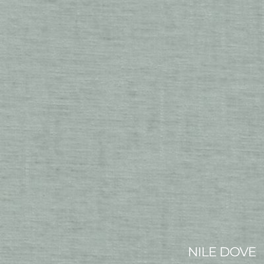 Nile Dove light grey fabric swatch with a textured pattern