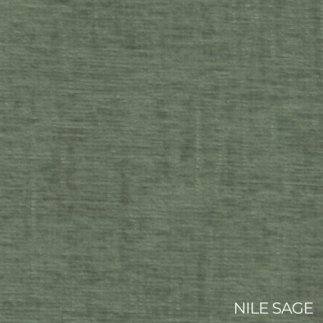 Nile Sage fabric swatch with a textured pattern