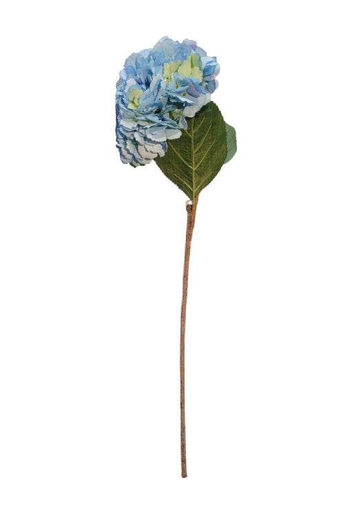 Faux Blue Hydrangea Stem